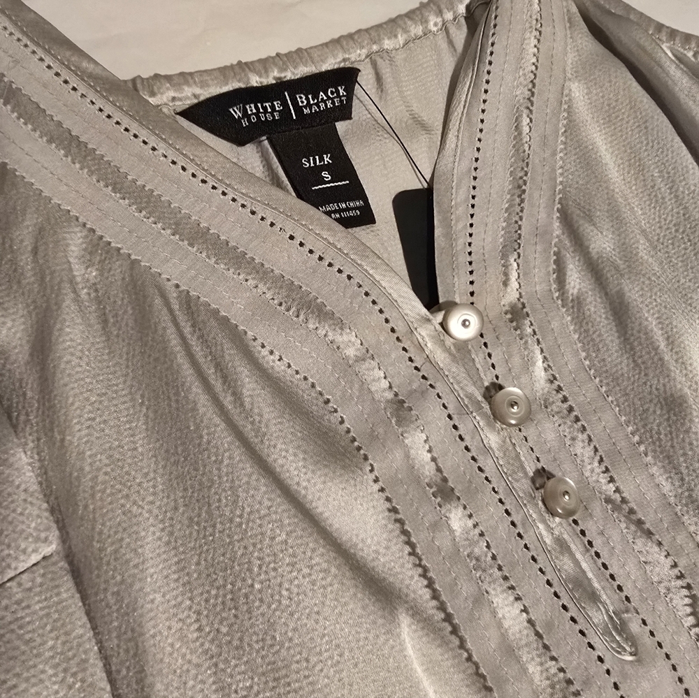NEW! White House Black Market Silk Top - Picture 3 of 3